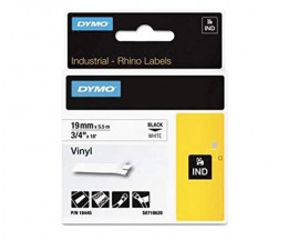 Fita Original DYMO 18445 Vinil Preto / Branco 19mm x 5.5m