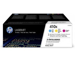 3 Toners Originais, HP 410X Cor CMY ~ 5.000 Paginas