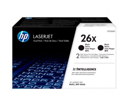 2 Toners Originais, HP 26X Preto ~ 9.000 Paginas