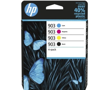 4 Tinteiros Originais, HP 903 Preto 8ml + Cor 4ml ~ 300 / 315 Paginas