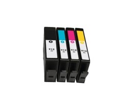 4 Tinteiros Compativeis, HP 912XL Preto 22ml + Cores 10ml