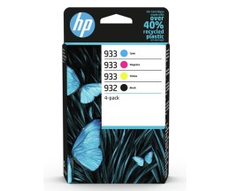 4 Tinteiros Originais, HP 932 / HP 933 Preto 8.5ml + Cor 4ml