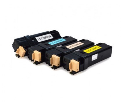 4 Toners Compativeis, Epson S050630 Preto + S05062X Cor ~ 3.000 / 2.500 Paginas