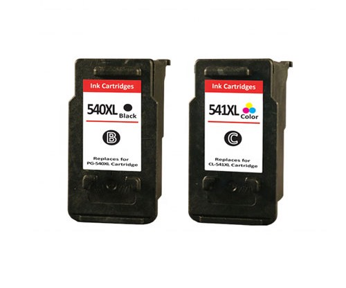2 Tinteiros Compativeis, Canon PG-540 XL / CL-541 XL Preto 24ml + Cor 19ml