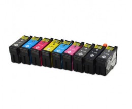 9 Tinteiros Compativeis, Epson T1571-T1579 Preto 29.5ml + Cor 29.5ml