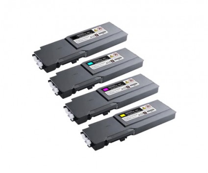 4 Toners Compativeis, DELL 5931111X Preto + Cor ~ 11.000 / 9.000 Paginas