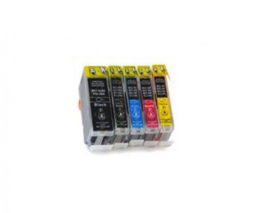 5 Tinteiros Compativeis, Canon BCI-3 / BCI-6 / BCI-5 Preto 26.8ml + Cor 13.4ml