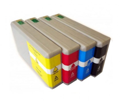 4 Tinteiros Compativeis, Epson T7011-T7014 / T7021-T7024 / T7031-T7034 Preto 59ml + Cor 35ml