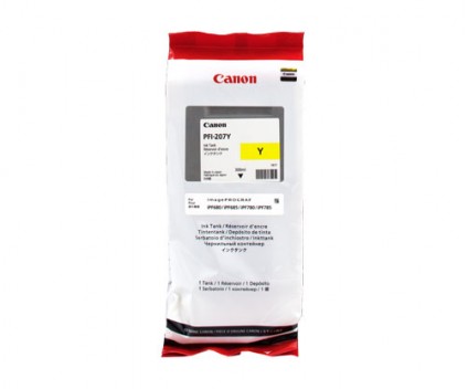 Tinteiro Original Canon PFI-207 Y Amarelo 300ml