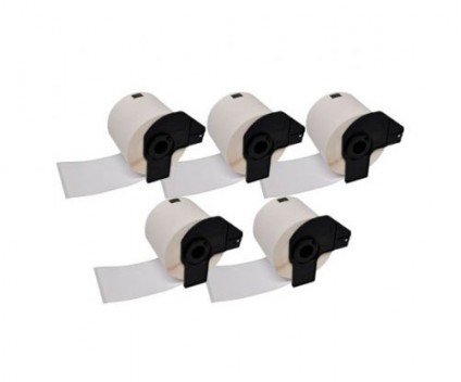 5 Etiquetas Compativeis, Brother Rolo DK11241 102mm x 152mm 200 / Rolo Branco