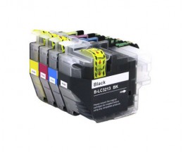 4 Tinteiros Compativeis, Brother LC-3211 / LC-3213 Preto + Cores ~ 400 Paginas