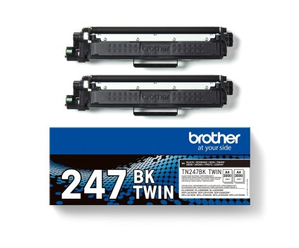 2 Toner Originais, Brother TN-247 Preto ~ 3.000 Paginas