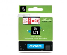 Fita Original DYMO 45012 Vermelho / Transparente 12mm x 7m