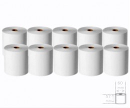 10 Rolos de Papel Térmico 57x60x11mm