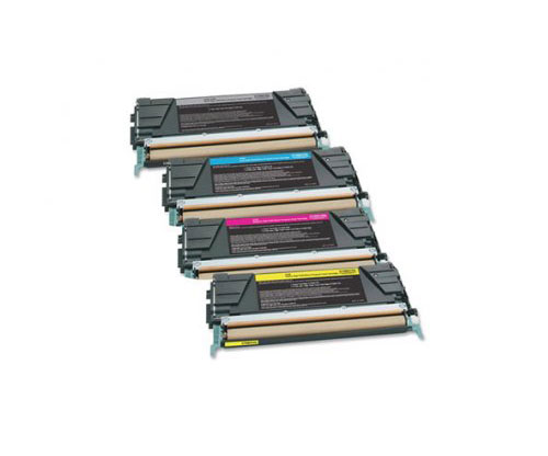 4 Toners Compativeis, Lexmark C746 Preto + Cor ~ 12.000 / 7.000 Paginas