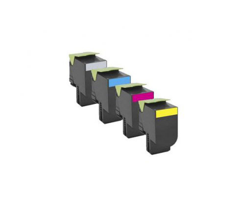 4 Toners Compativeis, Lexmark 702H Preto + Cor ~ 4.000 / 3.000 Paginas