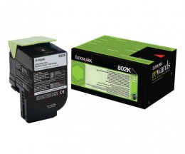 Toner Original Lexmark 802K Preto ~ 1.000 Paginas