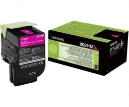 Toner Original Lexmark 802HM Magenta ~ 3.000 Paginas