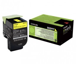 Toner Original Lexmark 802HY Amarelo ~ 3.000 Paginas