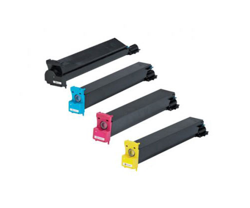 4 Toners Compativeis, Konica Minolta 893870X Preto + Cor ~ 20.000 / 12.000 Paginas