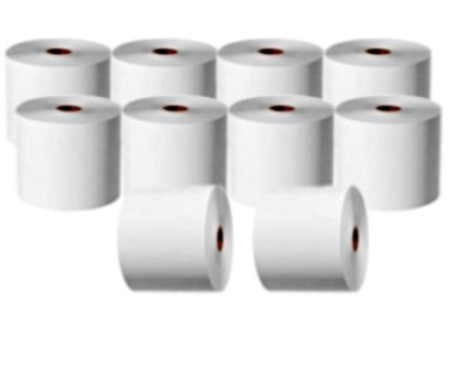 10 Rolos de Papel Térmico 44x75x11mm