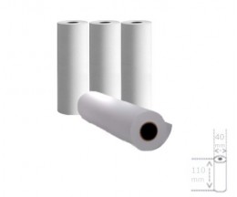 4 Rolos de Papel Térmico 110x40x11mm