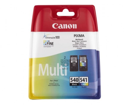 2 Tinteiros Originais, Canon PG-540 / CL-541 Preto 8ml + Cor 8ml