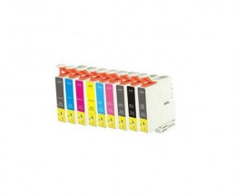 9 Tinteiros Compativeis, Epson T0591-T0599 Preto + Cor 17ml