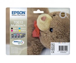 4 Tinteiros Originais, Epson T0615 / T0611-T0614 8ml