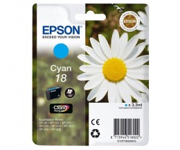 Tinteiro Original Epson T1802 / 18 Cyan 3.3ml