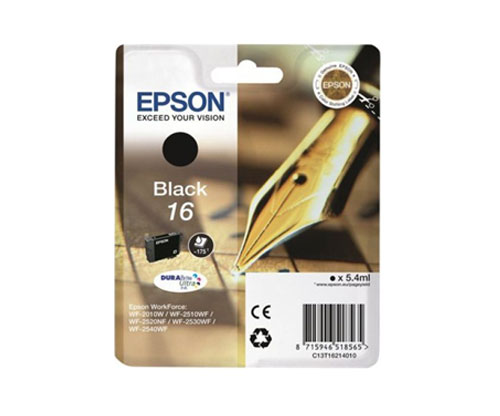 Tinteiro Original Epson T1621 / 16 Preto 5.4ml