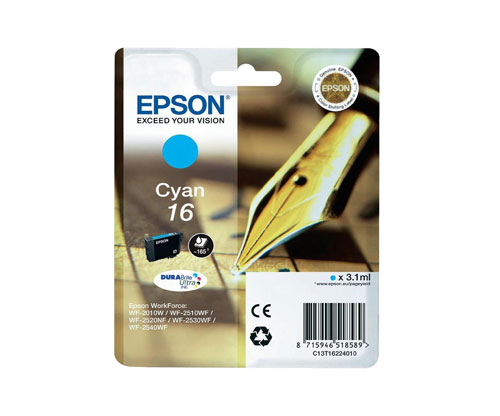 Tinteiro Original Epson T1622 / 16 Cyan 3.1ml