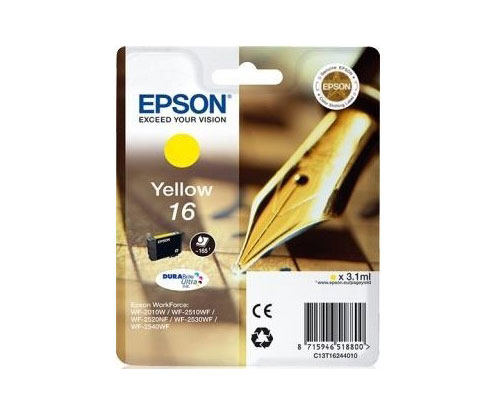 Tinteiro Original Epson T1624 / 16 Amarelo 3.1ml