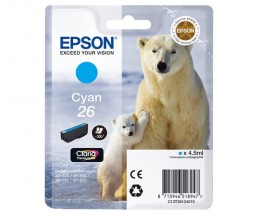 Tinteiro Original Epson T2612 / 26 Cyan 4.5ml