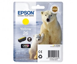 Tinteiro Original Epson T2614 / 26 Amarelo 4.5ml