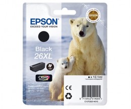 Tinteiro Original Epson T2621 / 26 XL Preto 12.1ml