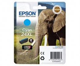 Tinteiro Original Epson T2432 / 24 XL Cyan 8,7ml