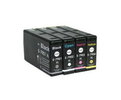 4 Tinteiros Compativeis, Epson T7891-T7894 Preto 65ml + Cor 35ml