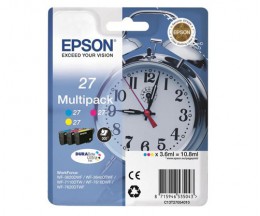 3 Tinteiros Originais, Epson T2705 / 27 Cor 3.6ml