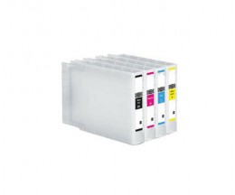 4 Tinteiros Compatíveis, Epson T9081-T9084 Preto 100ml + Cor 39ml ~ 5.000 / 4.000 Paginas