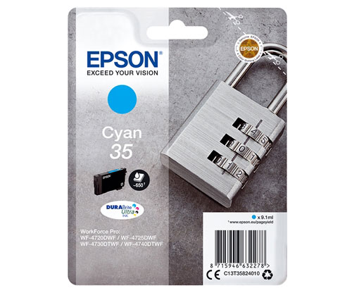 Tinteiro Original Epson T3582 / 35 Cyan 9.1ml ~ 650 paginas