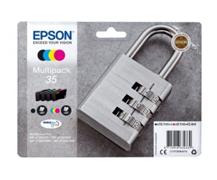 4 Tinteiros Originais, Epson T3586 / 35 Preto 16.1ml + Cor 9.1ml