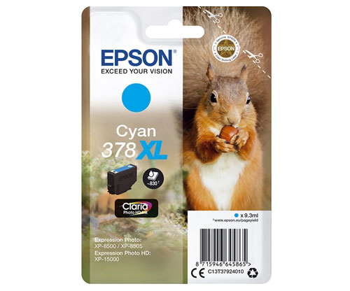 Tinteiro Original Epson T3792 / 378 XL Cyan 9.3ml