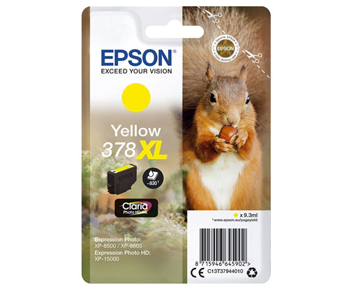 Tinteiro Original Epson T3794 / 378 XL Amarelo 9.3ml