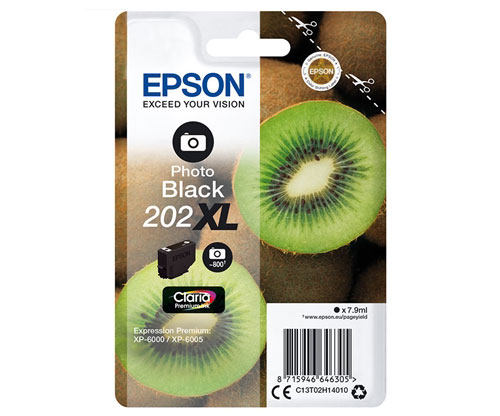 Tinteiro Original Epson T02H1 / 202 XL Preto Foto 7.9ml