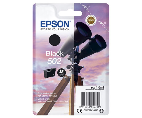 Tinteiro Original Epson T02V1 / 502 Preto 4.6ml