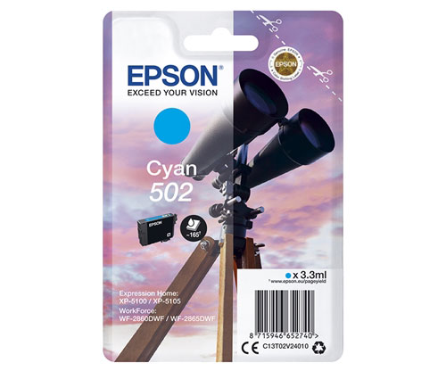 Tinteiro Original Epson T02V2 / 502 Cyan 3.3ml