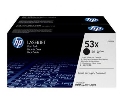 2 Toners Originais, HP 53X Preto ~ 7.000 Paginas