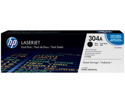 2 Toners Originais, HP 304A Preto ~ 3.500 Paginas