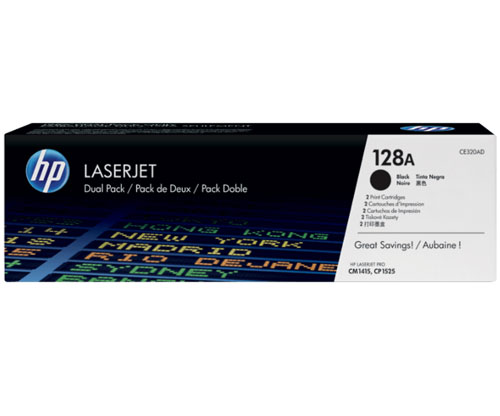 2 Toners Originais, HP 128A Preto ~ 2.000 Paginas